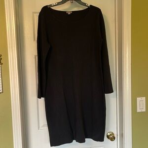 J Jill Black Sweater Dress 25%Wool Size M
